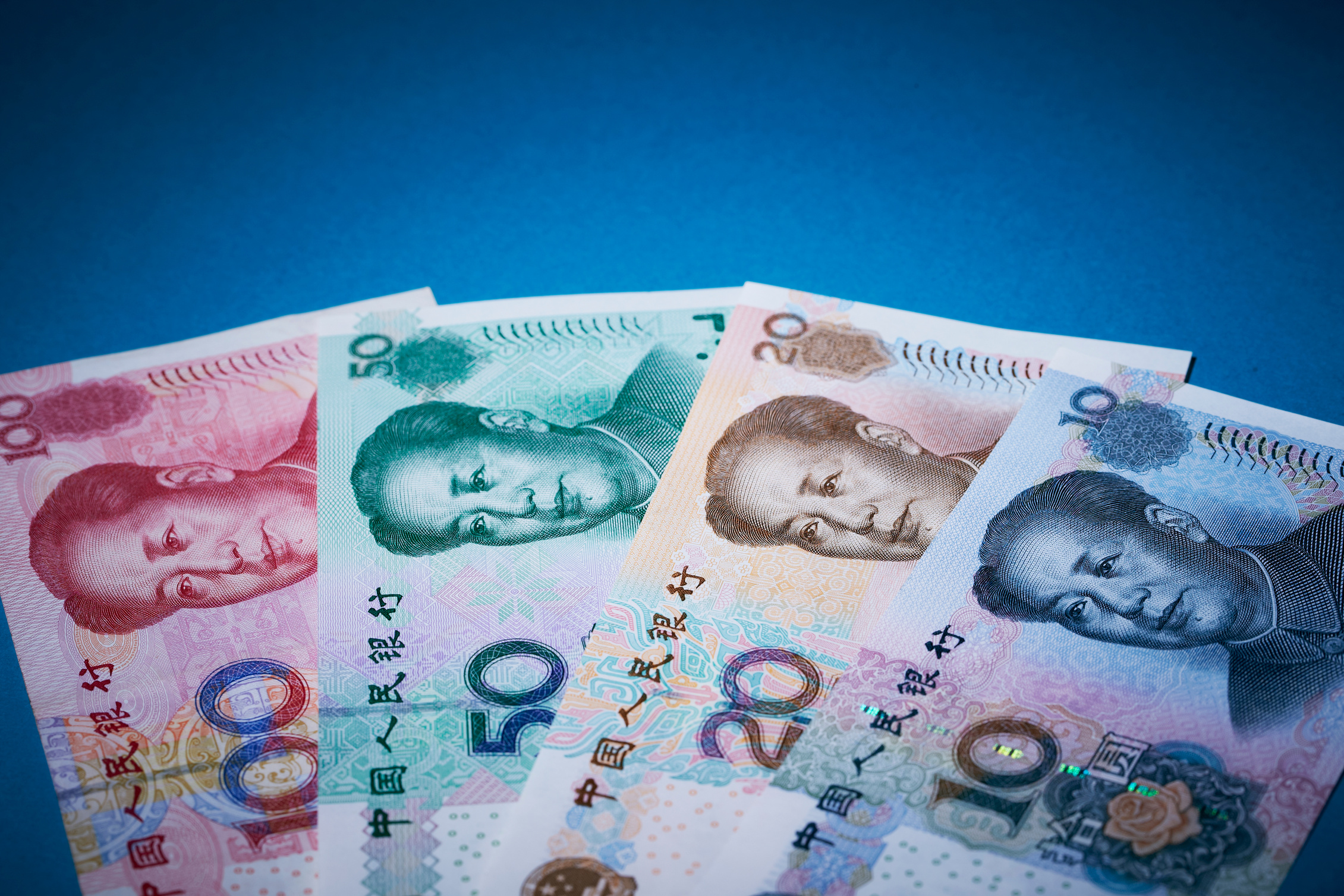 Chinese yuan notes